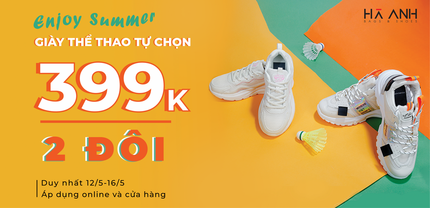 CHƠI HÈ VI VU- COMBO 2 ĐÔI GIÀY THỂ THAO 399K