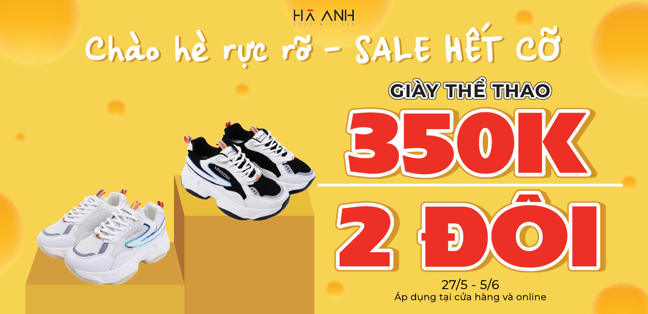 CHÀO HÈ RỰC RỠ - SALE HẾT CỠ - GIÀY THỂ THAO 350K/ 02 ĐÔI