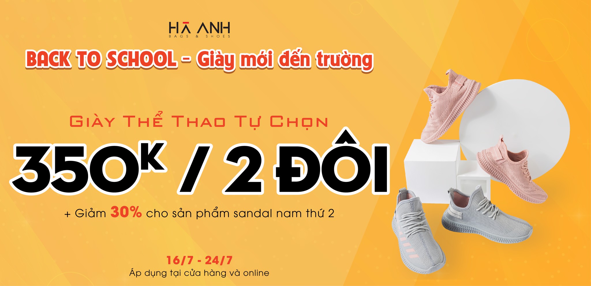 GIÀY MỚI ĐẾN TRƯỜNG - 350K 2 ĐÔI GIÀY THỂ THAO