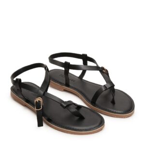 Sandal bệt nữ quai cài kiểu chéo xỏ ngón XP-9 Đen