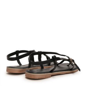 Sandal bệt nữ quai cài kiểu chéo xỏ ngón XP-9 Đen