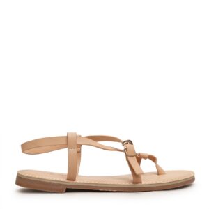 Sandal bệt nữ quai cài kiểu chéo xỏ ngón XP-9 Kem