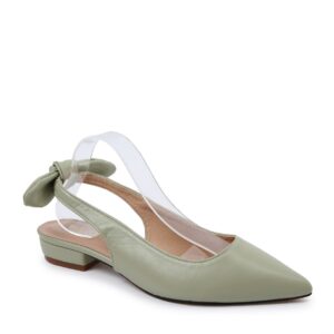 Giày Sling Back Nơ Nữ KP-24 Xanh