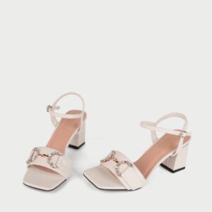 Sandal Cao Gót Nữ H-001 Trắng