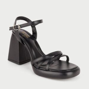 Sandal Cao Gót Nữ Quai Chéo HA.54 Đen