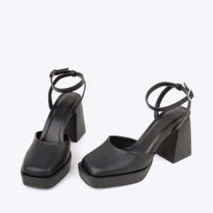 Sandal cao gót nữ đế đúp kiểu bít mũi NH-5 đen Sandal cao gót nữ đế đúp kiểu bít mũi NH-5 đen