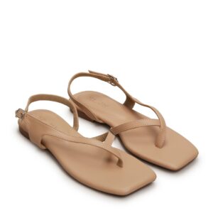 Sandal bệt mũi vuông dây kẹp XP-3 Kem Sandal bệt mũi vuông dây kẹp XP-3 Kem