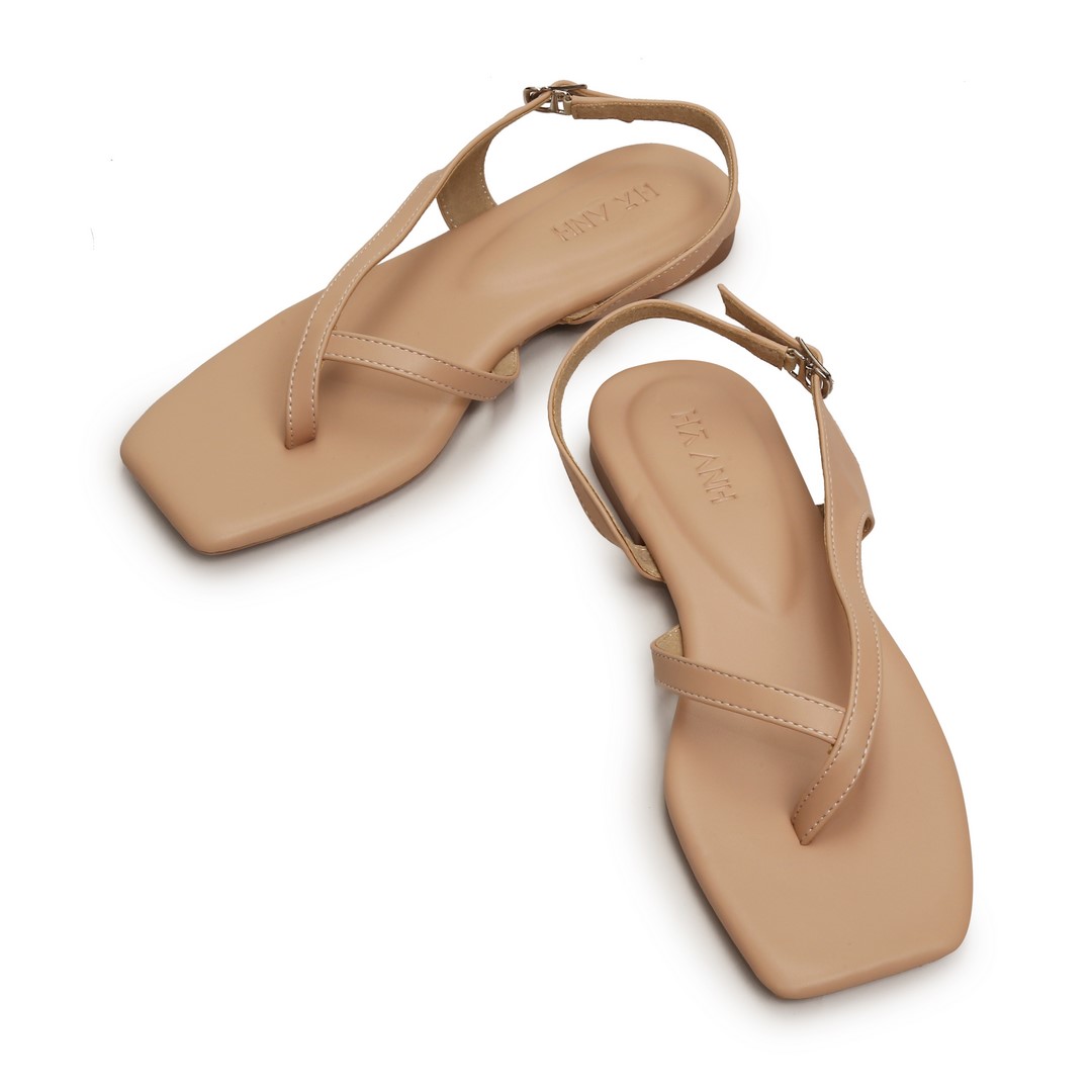 Sandal bệt mũi vuông dây kẹp XP-3 Kem Sandal bệt mũi vuông dây kẹp XP-3 Kem