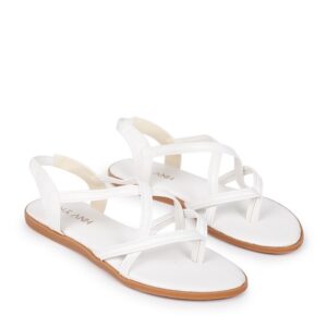 Sandal bệt dây mảnh chéo AN.59 Trắng