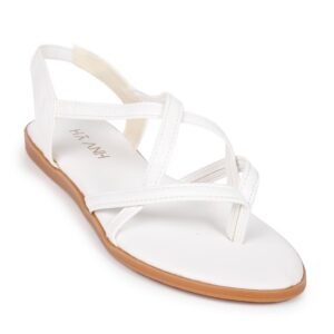 Sandal bệt dây mảnh chéo AN.59 Trắng