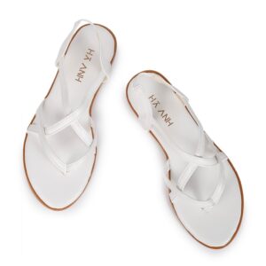 Sandal bệt dây mảnh chéo AN.59 Trắng