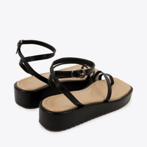 Sandal đế xuồng nữ xỏ ngón dây mảnh HG-25 đen
