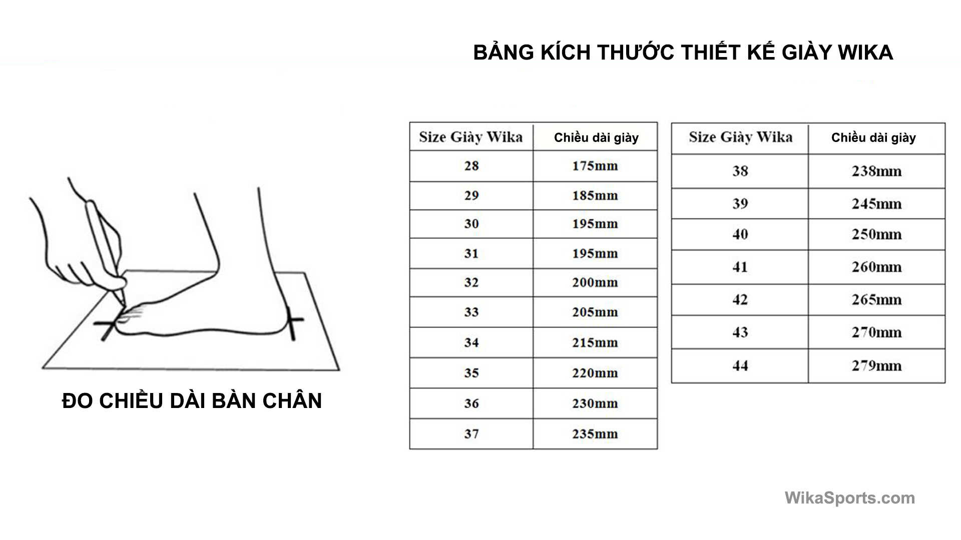 Bảng hướng dẫn chọn size giày đá bóng hồng chuẩn xác