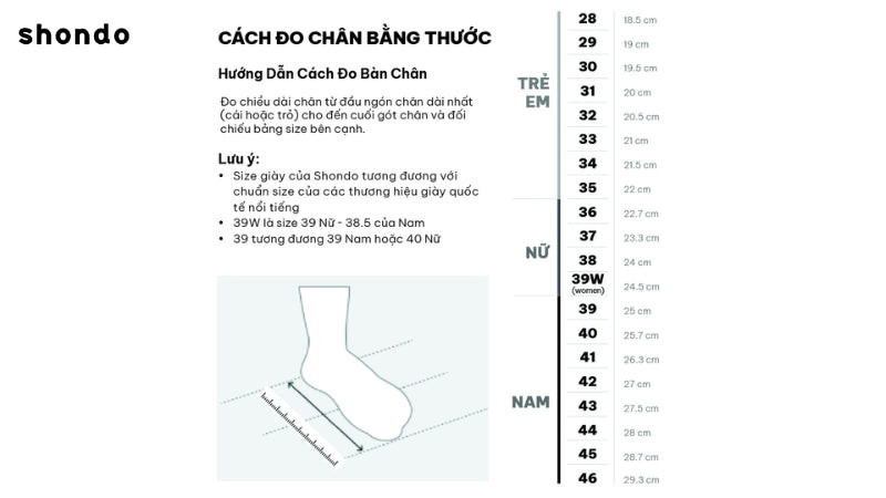 Bảng quy đổi kích cỡ giày 39 theo tiêu chuẩn EU, US, UK giúp chọn giày chuẩn