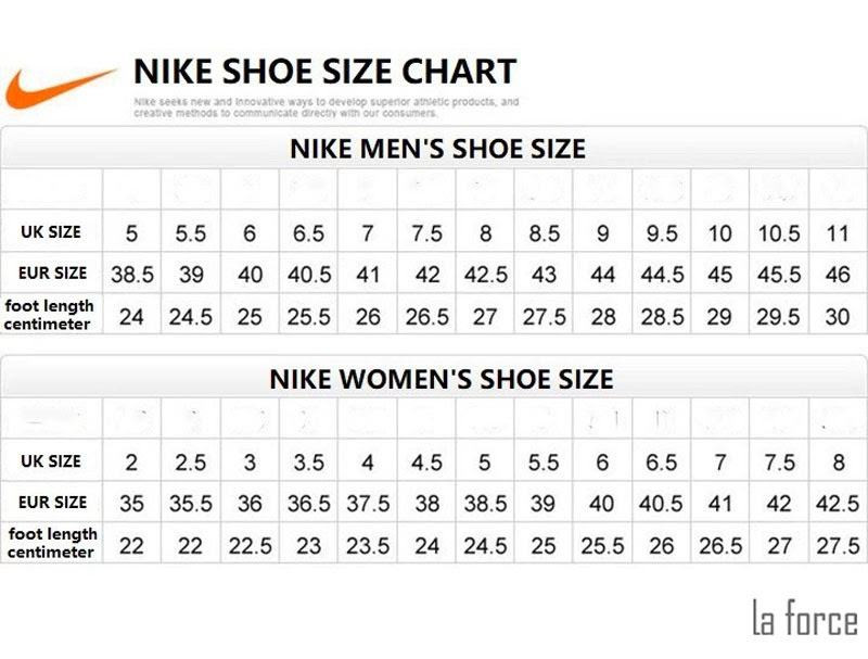 Bảng quy đổi size giày Nike UK