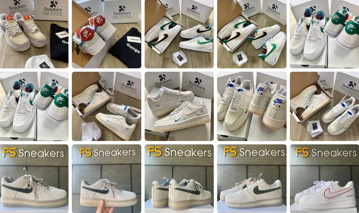 Bên trong cửa hàng FS Sneakers, một shop giày sneaker Nha Trang