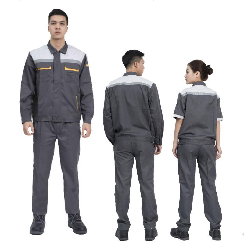 Bộ quần áo bảo hộ lao động VinFast cao cấp, thể hiện tiêu chuẩn an toàn đồng bộ