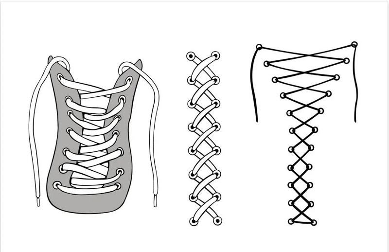 Buộc dây giày tây kiểu Corset