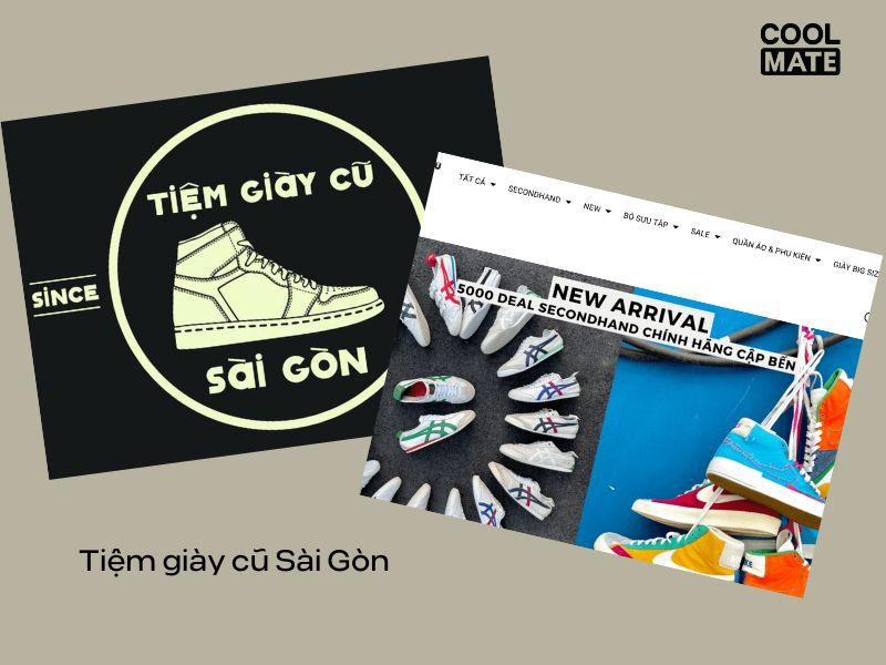 Các loại giày bóng rổ second hand được bày trí gọn gàng