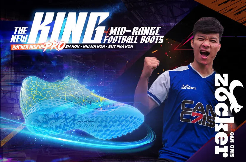Các mẫu giày đá bóng Zocker Inspire Pro với đa dạng màu sắc