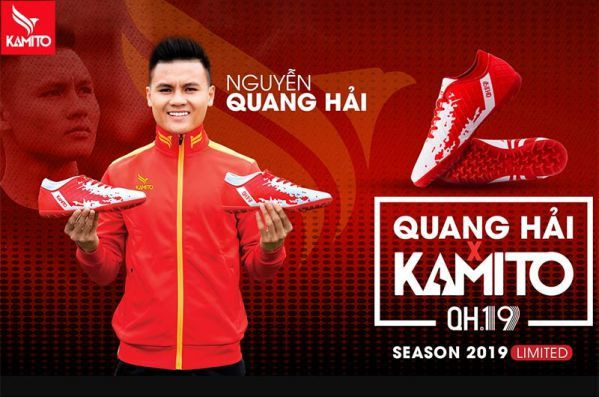Các phối màu đa dạng của giày đá bóng Kamito QH19 Quang Hải