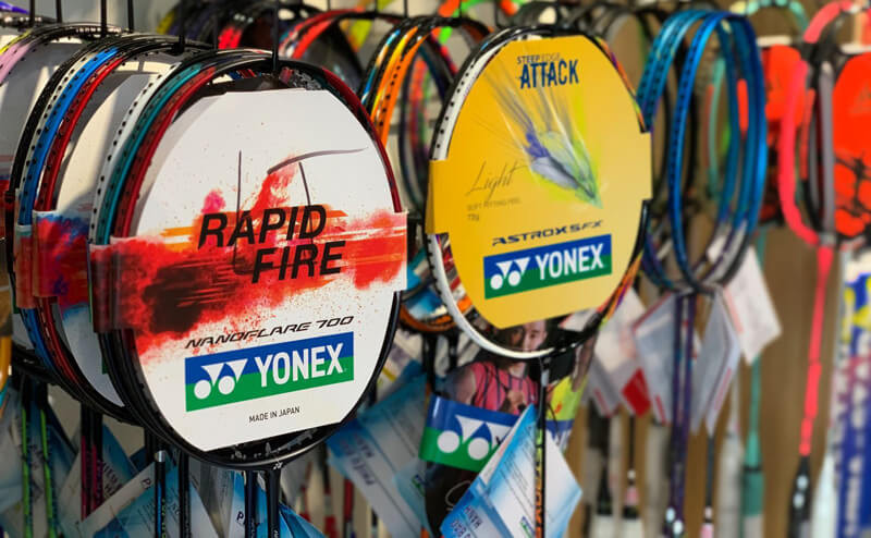 Các sản phẩm thể thao đa dạng của thương hiệu Yonex