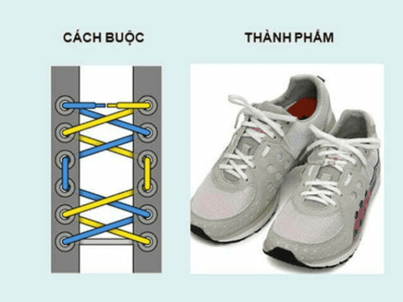 Cách buộc dây giày Jordan cổ thấp kiểu tạo lỗ hở, mang đến sự thoáng mát và phong cách
