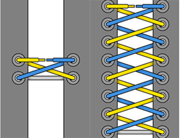 cách buộc dây giày thể thao 2 dây kiểu Criss Cross
