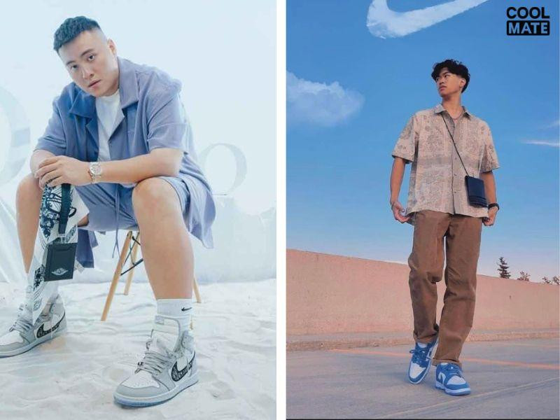 cách phối đồ với giày nike jordan với áo sơ mi oversize