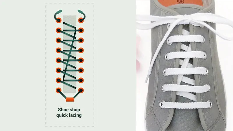 Cách xỏ dây giày kiểu Shoe Shop độc đáo và dễ thực hiện