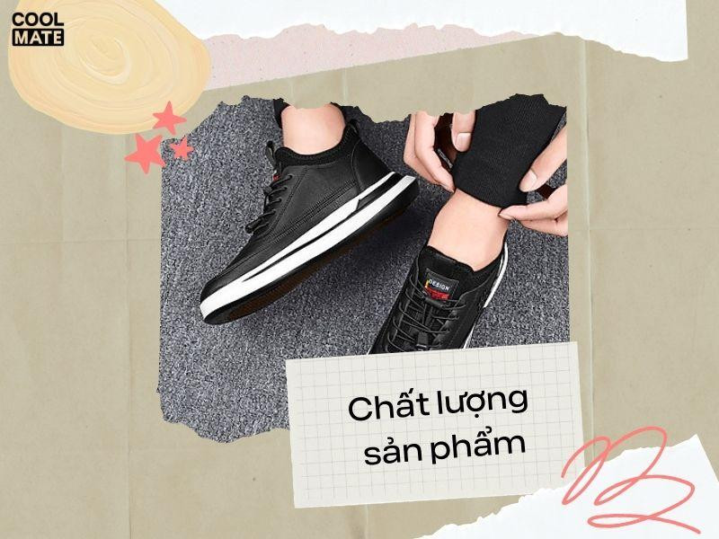 Cận cảnh chất liệu và đường may của giày sneaker