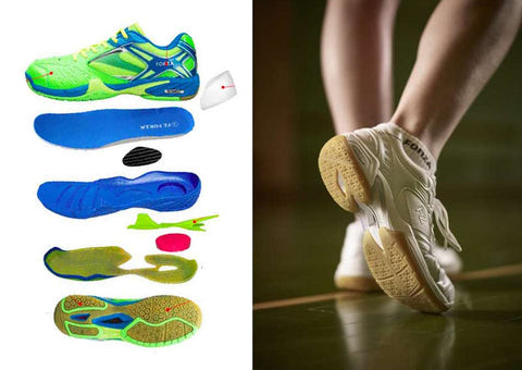 Cấu tạo bên trong của giày Yonex Strider Ray, thể hiện công nghệ đệm và hỗ trợ