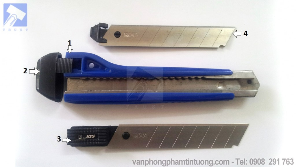 Cấu tạo chi tiết các bộ phận của dao rọc giấy thông dụng