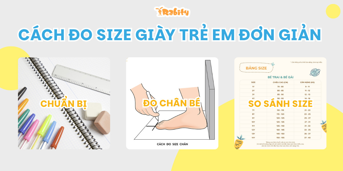 Chân bé được đo kích thước để chọn size giày em bé phù hợp