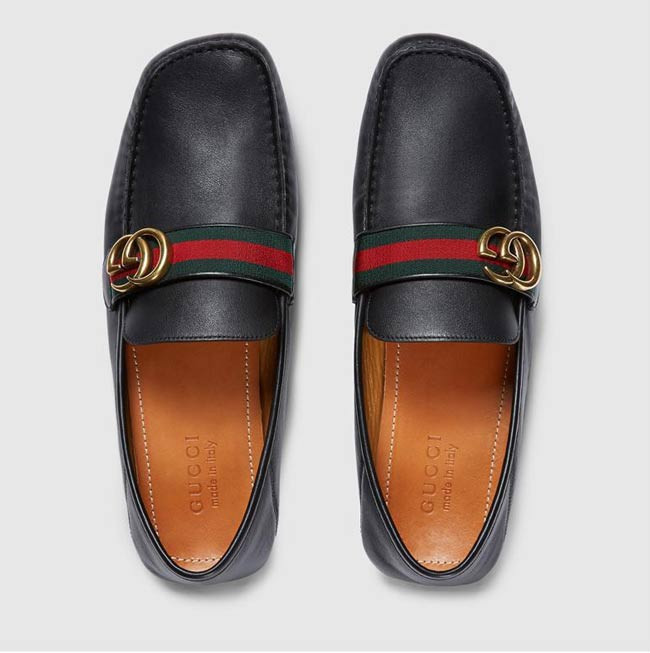 Chất liệu da thật cao cấp của giày lười nam Gucci