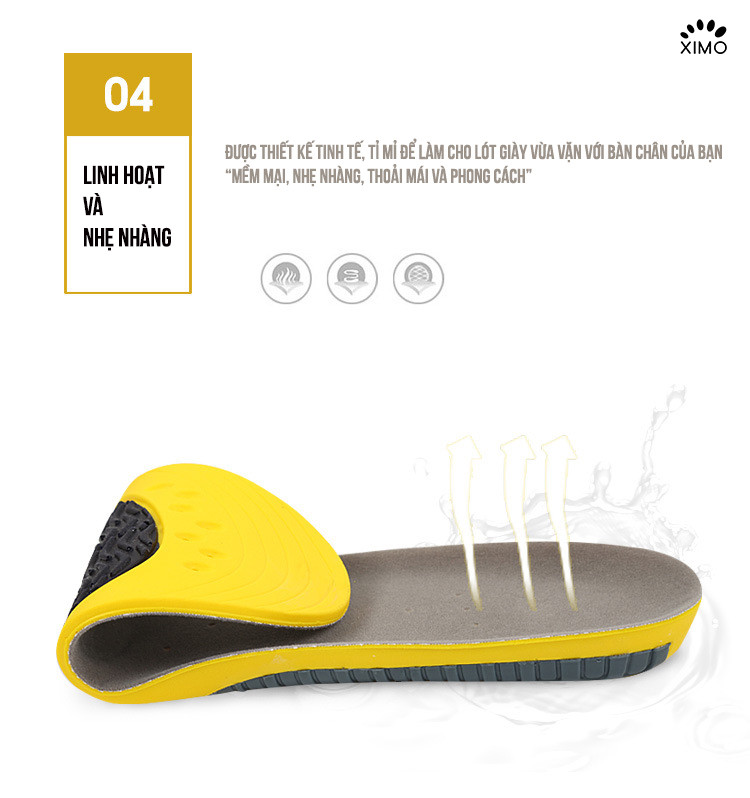 Chèn đế lót giày thể thao vào sneaker để tăng cường sự thoải mái