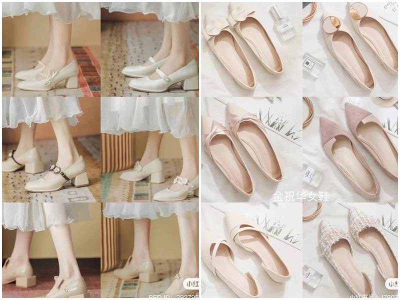 Chọn giày búp bê màu đen hợp với áo dài
