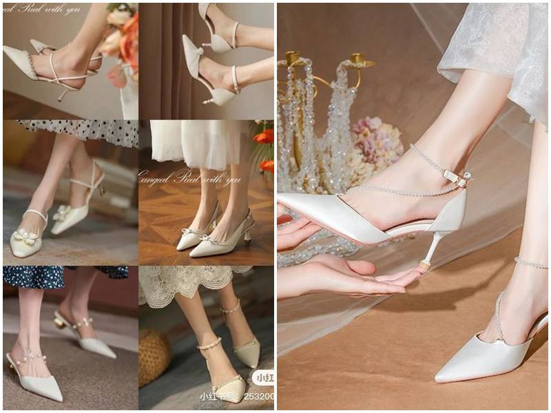 Chọn giày cao gót mũi nhọn phù hợp khi mặc áo dài