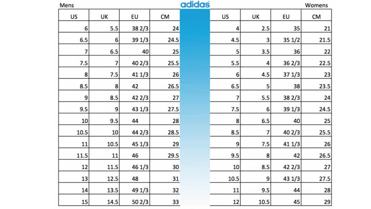 Chọn size giày Adidas cho bàn chân dài 23.5cm