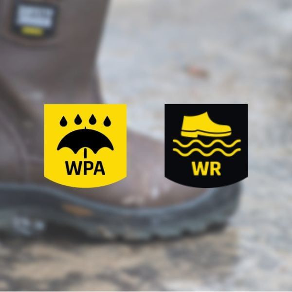 Chức năng kháng nước WPA và chống nước WR trên giày bảo hộ