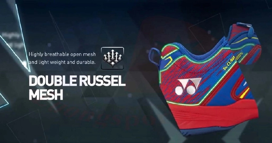 Công nghệ Double Russel Mesh trên giày Yonex Tokyo 4