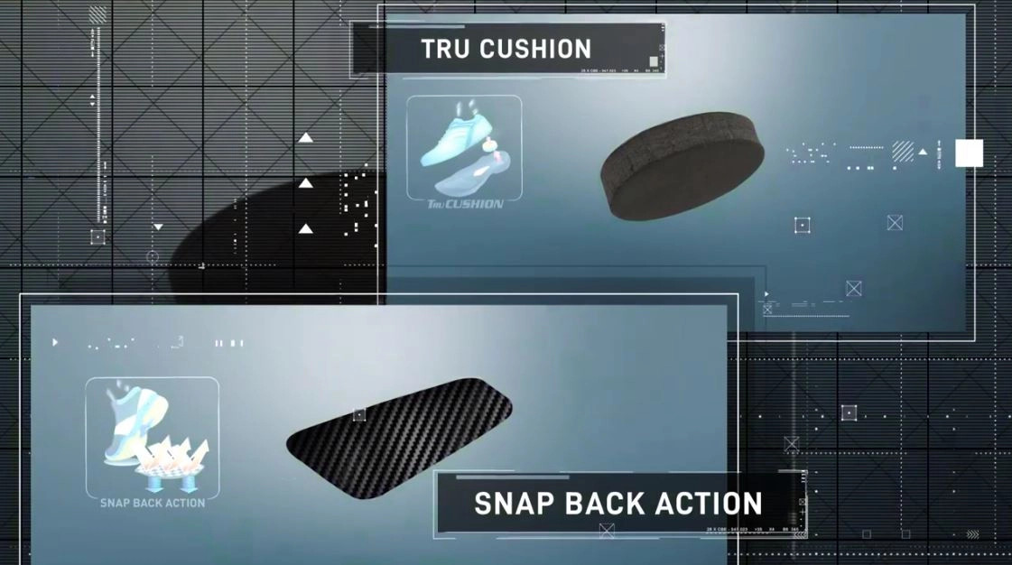 Công nghệ Snap Back Action trên giày Yonex Arma Force tăng độ nảy