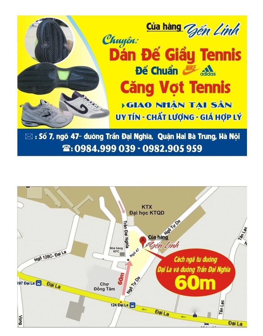 Dán đế giày thể thao Hà Nội uy tín tại Yến Linh