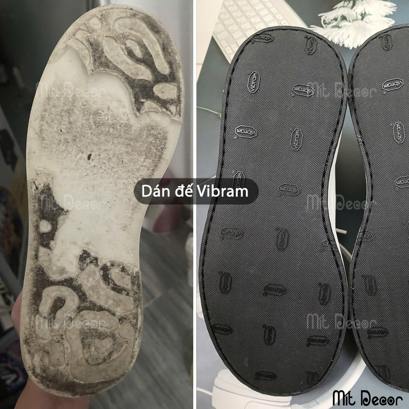 Dán đế Vibram cho giày hư đế, chống trơn trượt