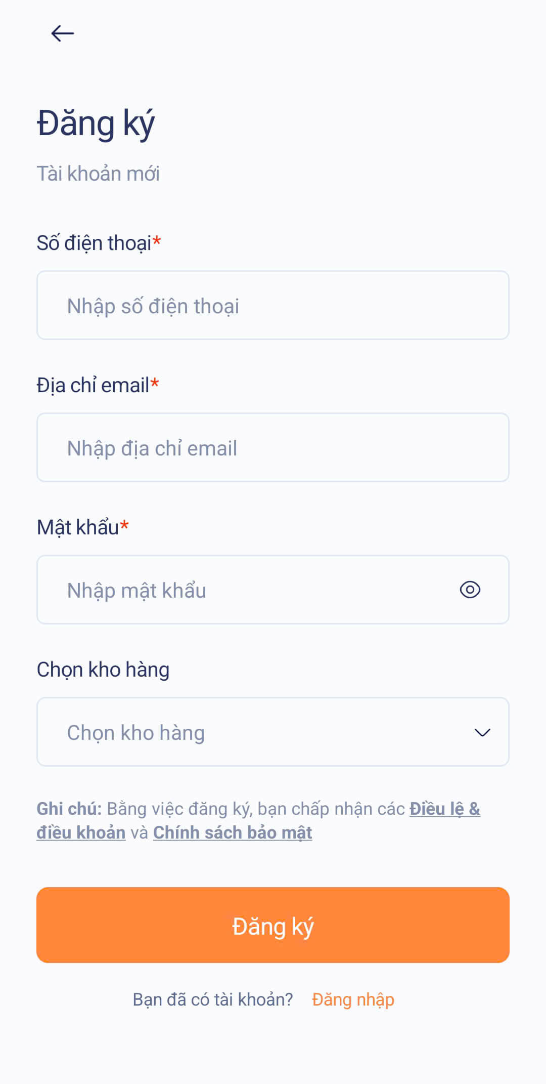 Đăng ký tài khoản để mua sỉ giày thể thao