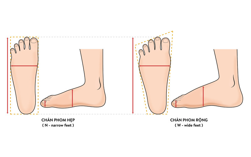Đo chiều dài chân để lựa size giày