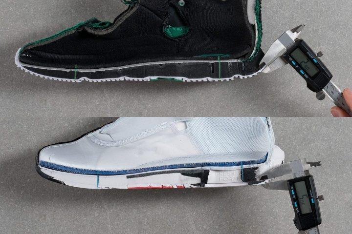 đo độ dày đế ngoài của giày bóng rổ adidas outdoor, yếu tố quan trọng về tuổi thọ