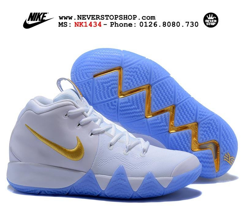 Đôi giày bóng rổ Nike Kyrie 4 White Gold Ice với thiết kế năng động