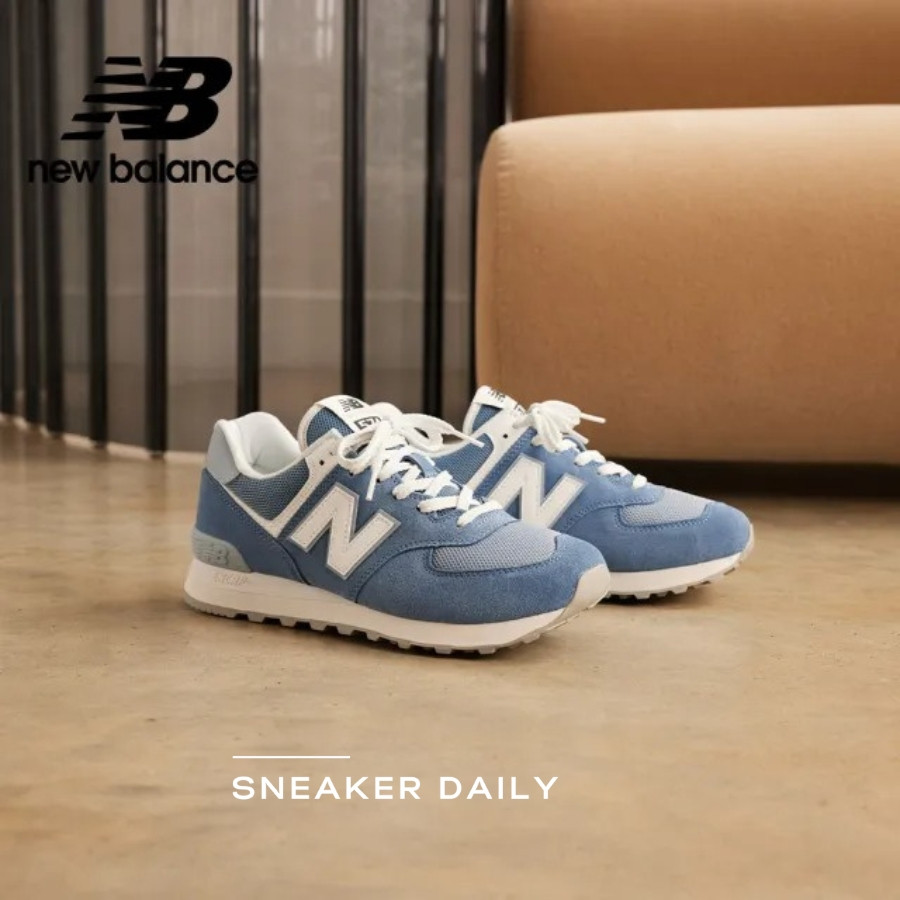 Đôi giày New Balance 574 xanh trắng chính hãng