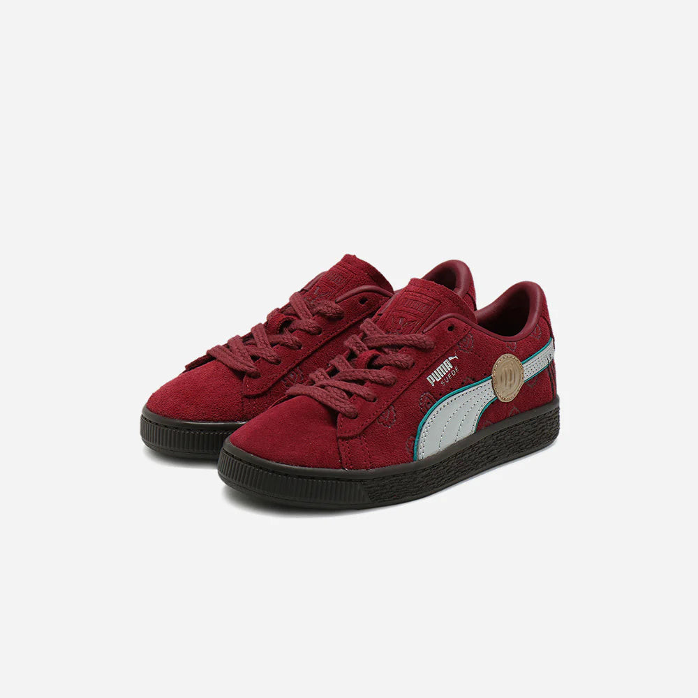 Đôi giày sneaker trẻ em Puma Suede 2 One Piece màu đỏ, chất lượng cao và bền bỉ.